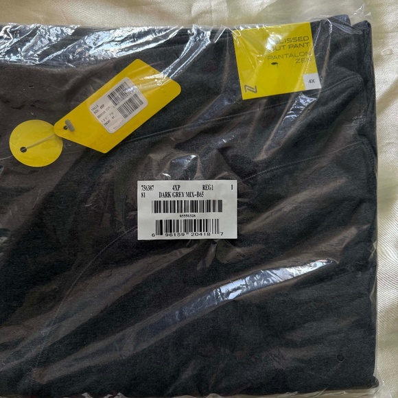 YOGA PANT, STRAIGHT LEG, DARK GREY MIX, SZ 4XP, NOLA for ADDITION ELLE, TAGS ON, - Picture 1 of 3